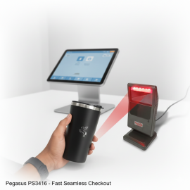 Pegasus PS3416 Hands-Free 2D Barcode Scanner